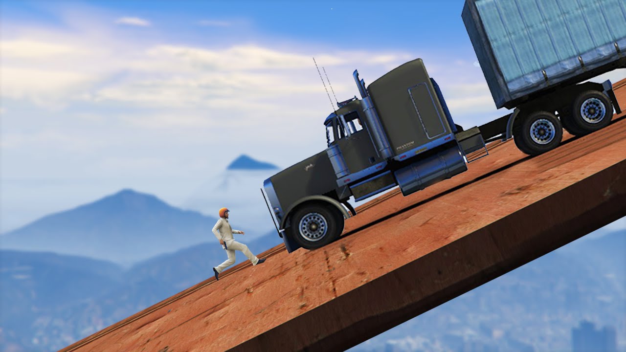 RUN FROM THE TRUCKS! (GTA 5 Funny Moments)