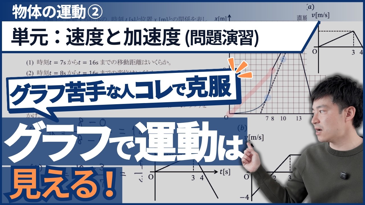 春休みで差がつく! 物理の最初でつまずかないためのグラフ問題演習【高校物理基礎】【力学_物体の運動②】