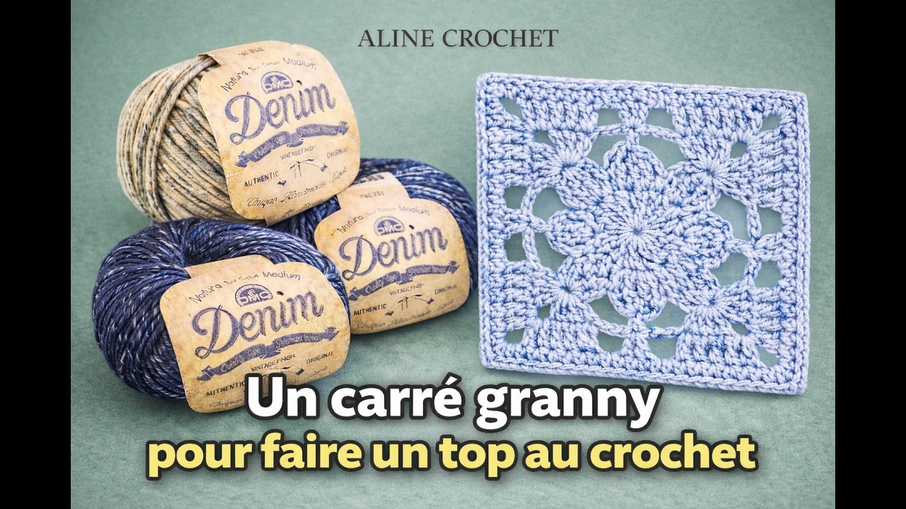 👉 Le Carré Granny Parfait pour un Top au Crochet 🧶 Tutoriel Facile