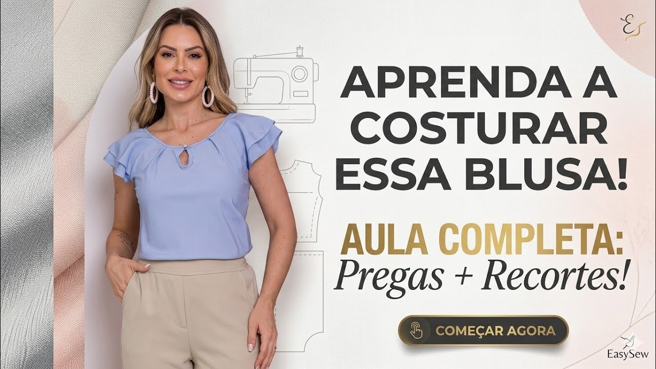 ✅️ DIY Como fazer  Blusa com Pregas _ Costura Fácil passo a passo para iniciantes Gisleide Novelo
