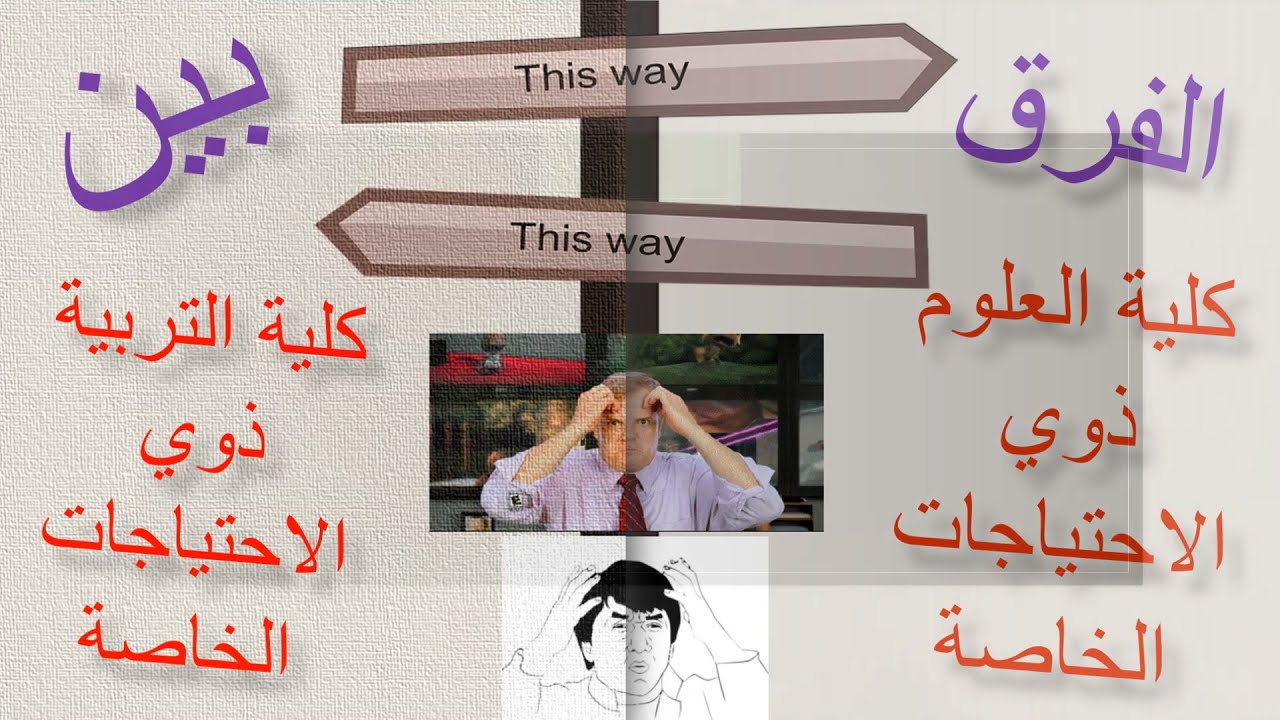 الفرق بين كلية العلوم ذو الاحتياجات الخاصة و كلية التربية ذوالاحتياجات الخاصة 2023/2024