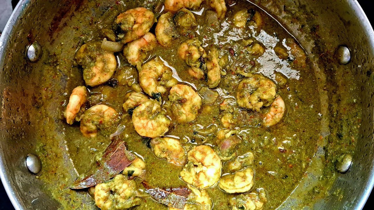 Easy to cook - Prawns Green Masala