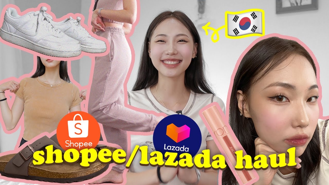 Korean's First Ever Shopee/Lazada Haul! #budol