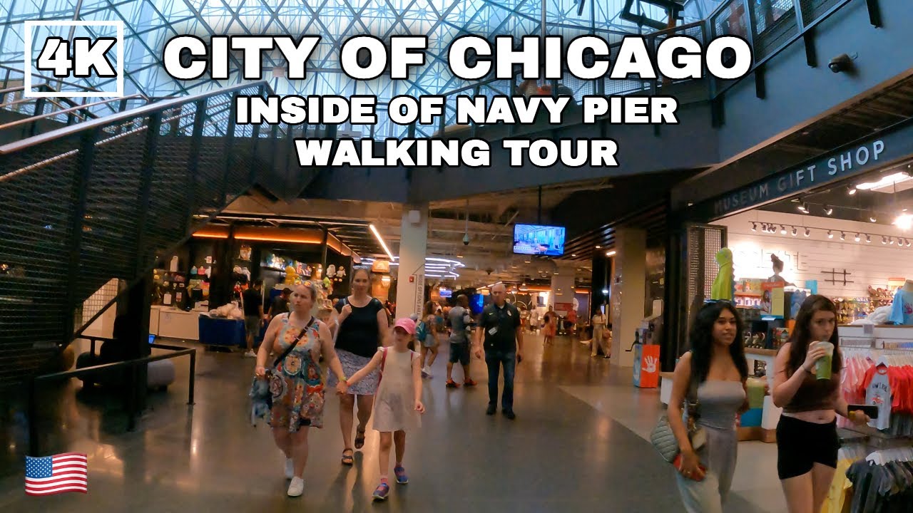 CHICAGO, ILLINOIS 🇺🇸 - INSIDE OF NAVY PIER WALKING TOUR, SUMMER 2023 [4K 60FPS]