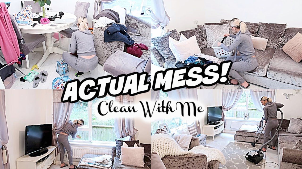 ACTUAL MESS // CLEAN WITH ME // CLEANING MOTIVATION // SPEED CLEAN // TIME LAPSE CLEANING