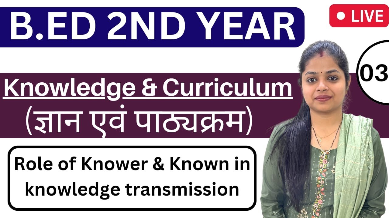 MDU/CRSU Bed 2nd Year | Knowledge & Curriculum | Role of Knower & Known in Knowledge Transmission