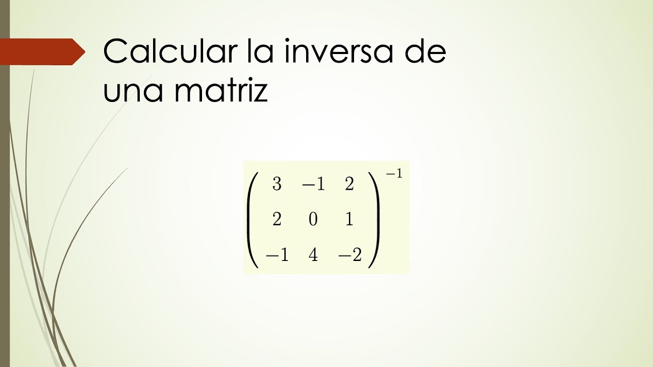 Calculo de una matriz inversa utilizando operaciones elementales