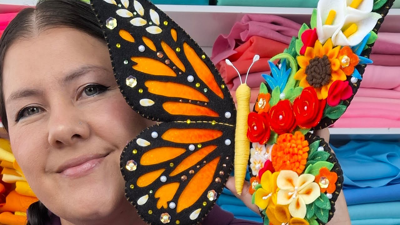 Tutorial live #3 Mariposa en paño lency /fieltro