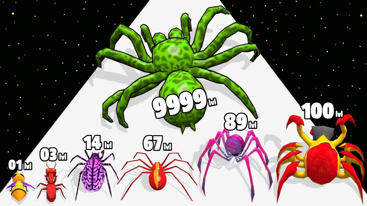 Anti Spider Run - Level Up Spider Max Level Gameplay