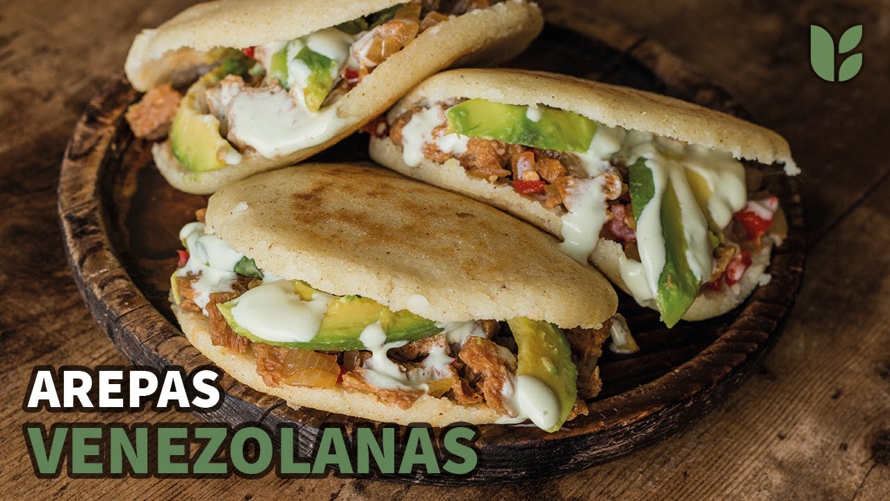 🥙AREPAS VEGANAS con RELLENO DE CARNE VEGETAL - SUPER RICAS - breakvegan