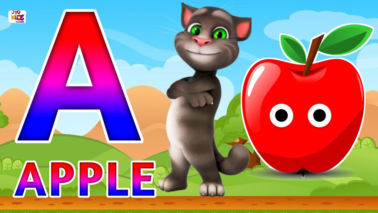 Phonics Song 2 with TWO Words in 3D - A For Apple🍎🍏- ABC Alphabet Songs with Sounds for Children's