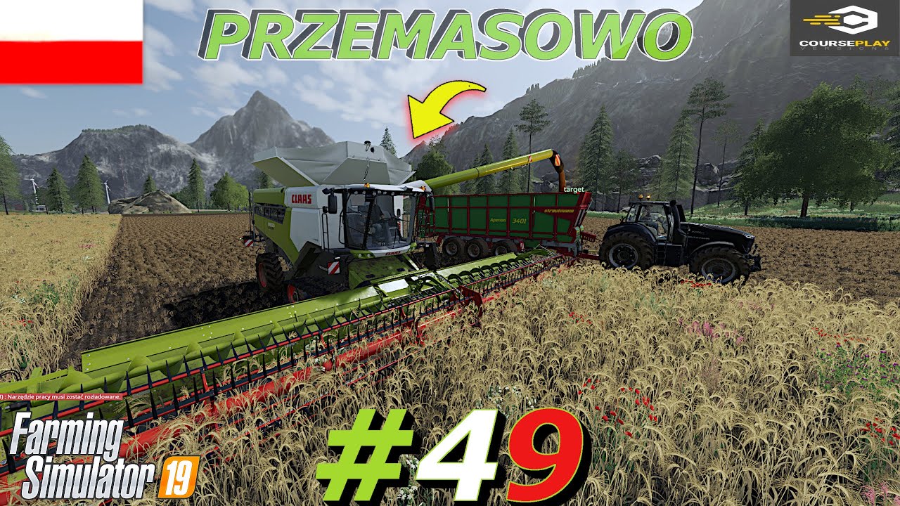 🔴Żniwa u sąsiada🚜👍 , kiszonka na strych, 📶 Courseplay Farming Simulator 19 Przemasowo gameplay pl#49