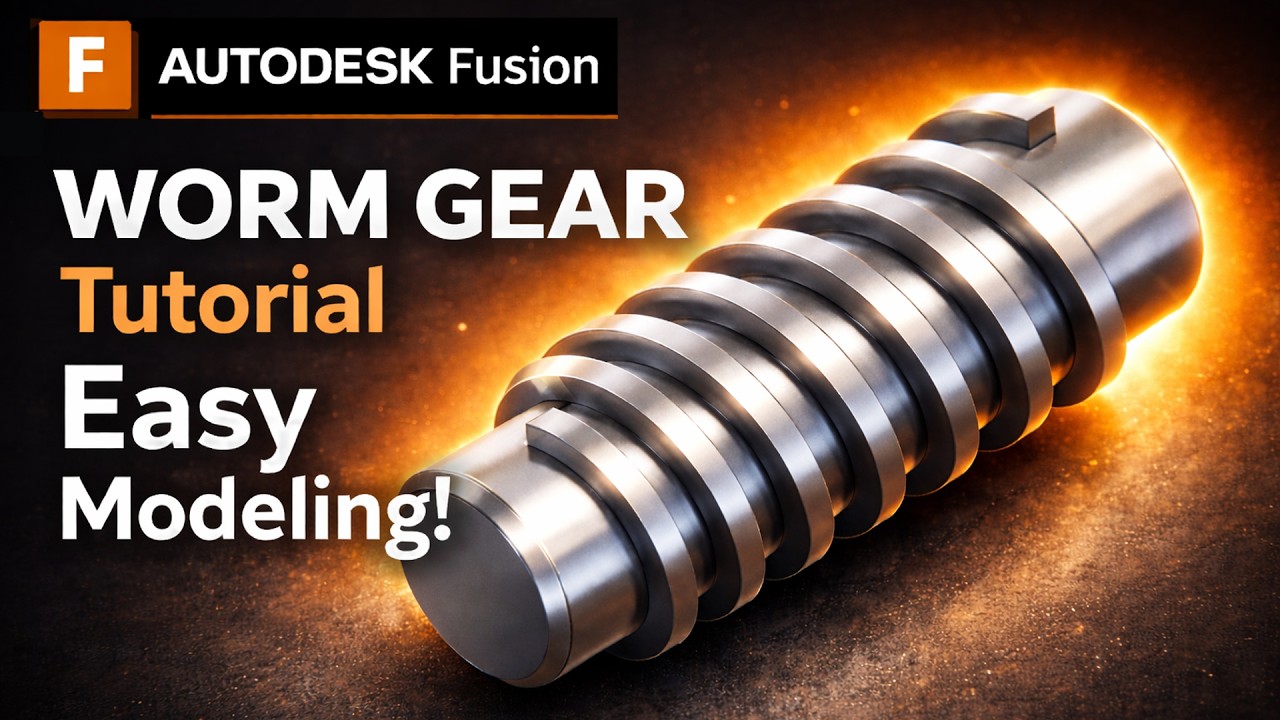 Worm Gear Design in Autodesk Fusion 360 | 4-Minute Tutorial