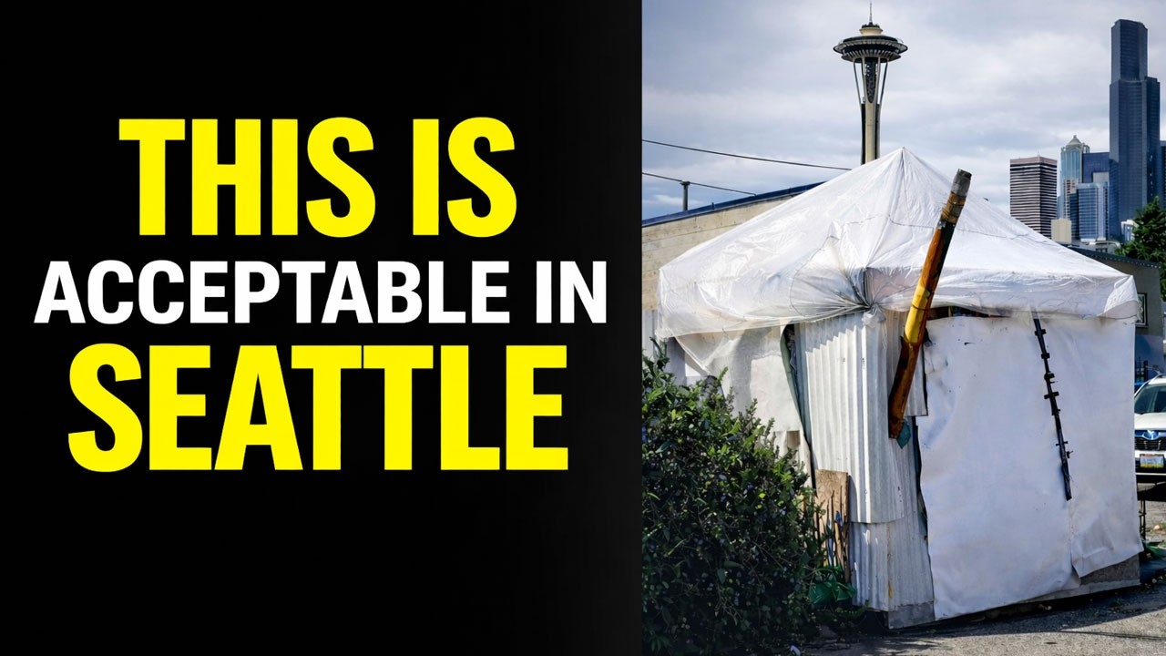 Seattle's CHIMNEY HOUSE: Plastic Canopy with Stove CHIMNEY in front of BUSINESS