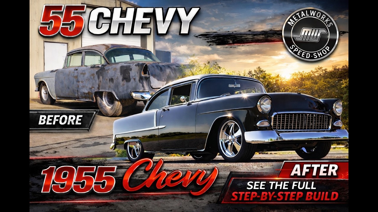 MetalWorks step by step build of a ProTouring 55 Chevy post car, TriFive, Restoration