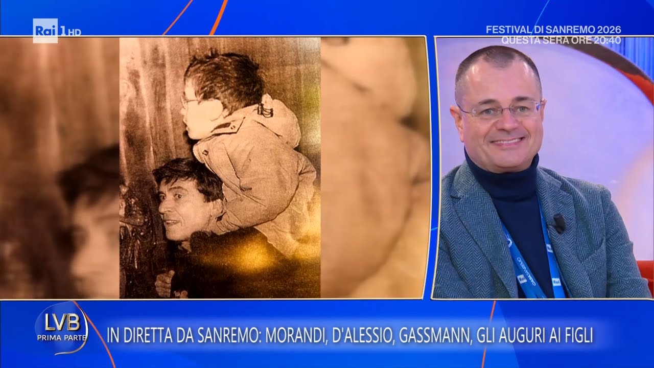 Sanremo 2026, gli auguri di Morandi, Gassman e D'Alessio ai figli - La volta buona 25/02/2026