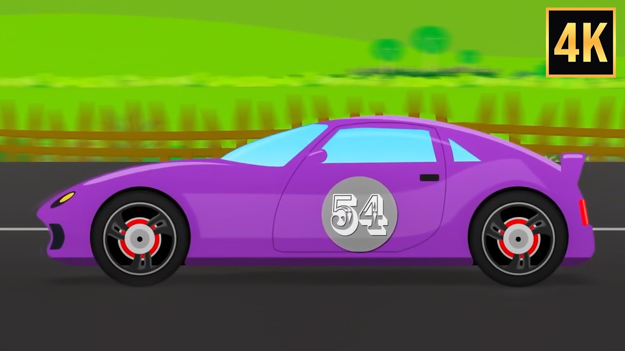 Racing Cars & More Vehicles Animation Cartoon for Kids