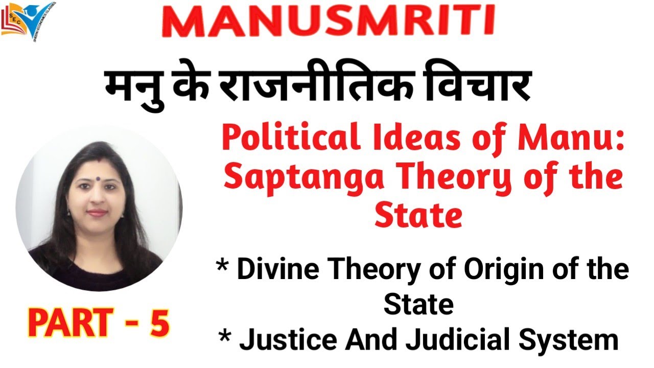 Manusmriti | Political Ideas of Manu | Divine Origin of the State| Part - 5/7