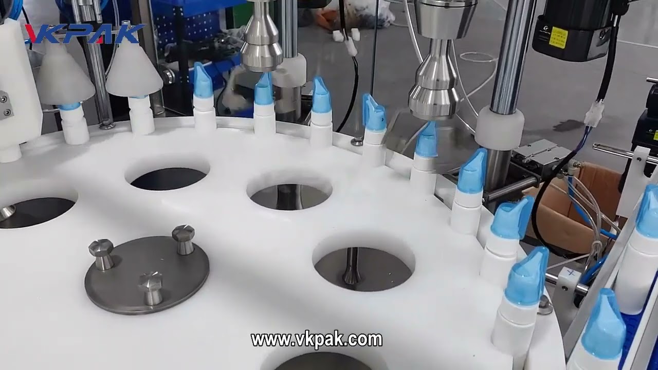 Automatic Spray Bottle Unscrambling, Filling And Capping Machine