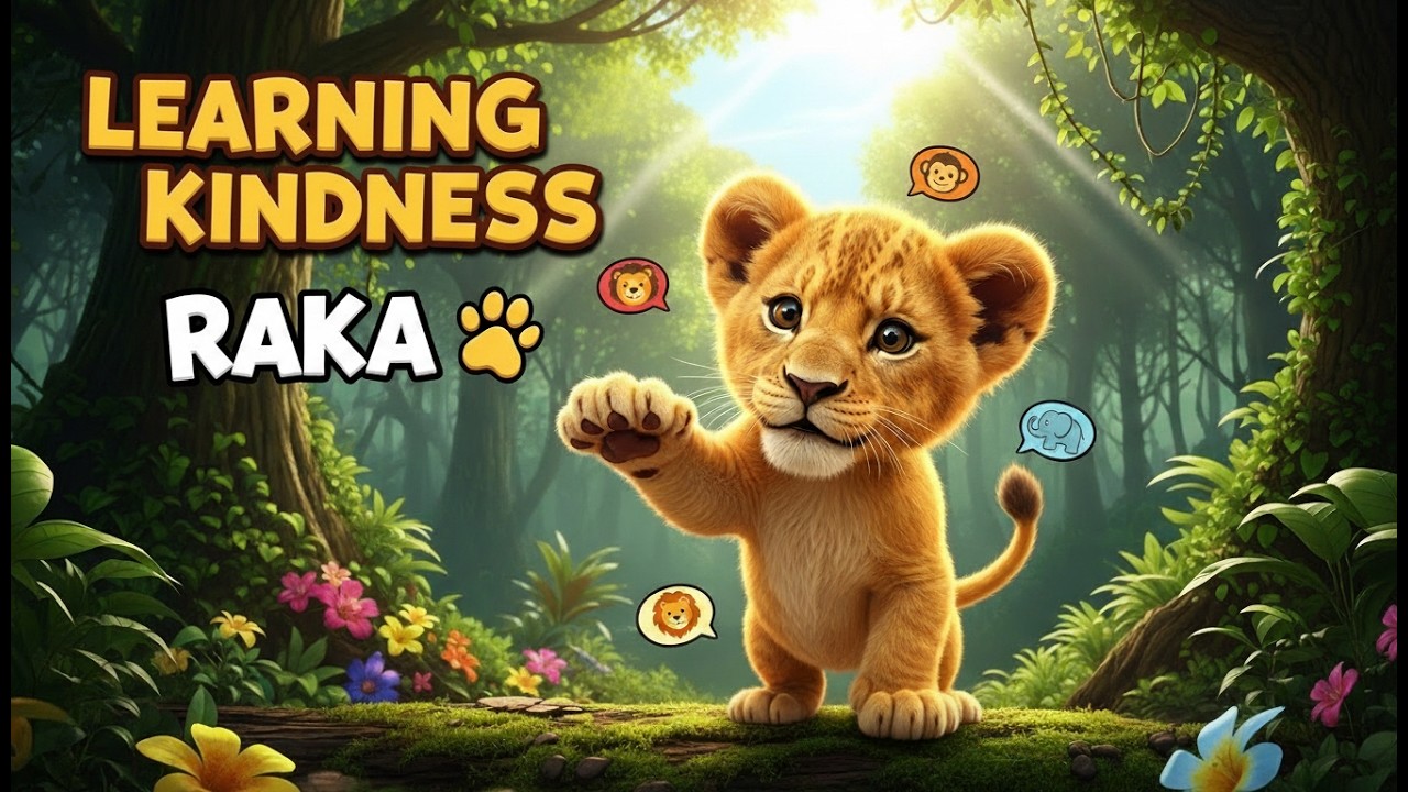 Learning Kindness with Raka the Lion Cub 🦁 | Helping Animals Story