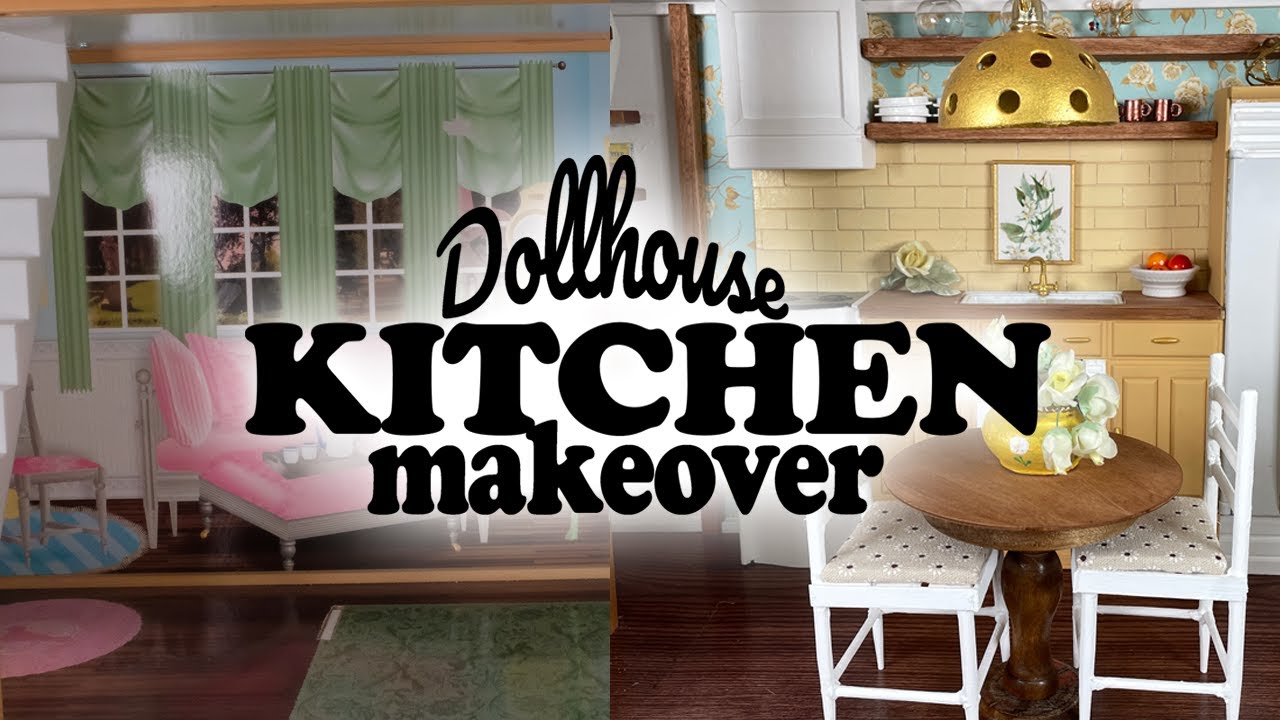 Barbie Dollhouse KITCHEN Makeover DIY KidKraft Dollhouse Flip