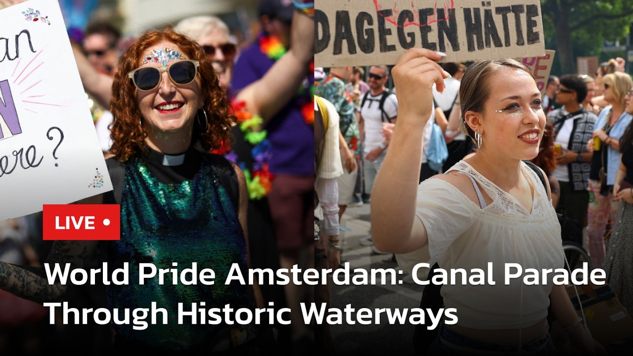 LIVE | Amsterdam Hosts Annual Pride Canal Parade During World Pride 2026 | AC113
