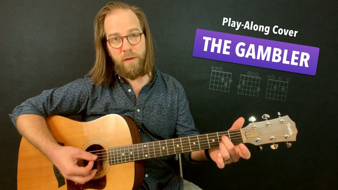 🎸 The Gambler • Play-along cover (easy, no capo) – Kenny Rogers