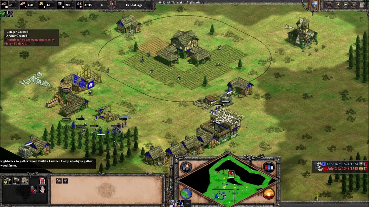 Age of empires 2 de, Franks vs Burmese, overcomplicating things.