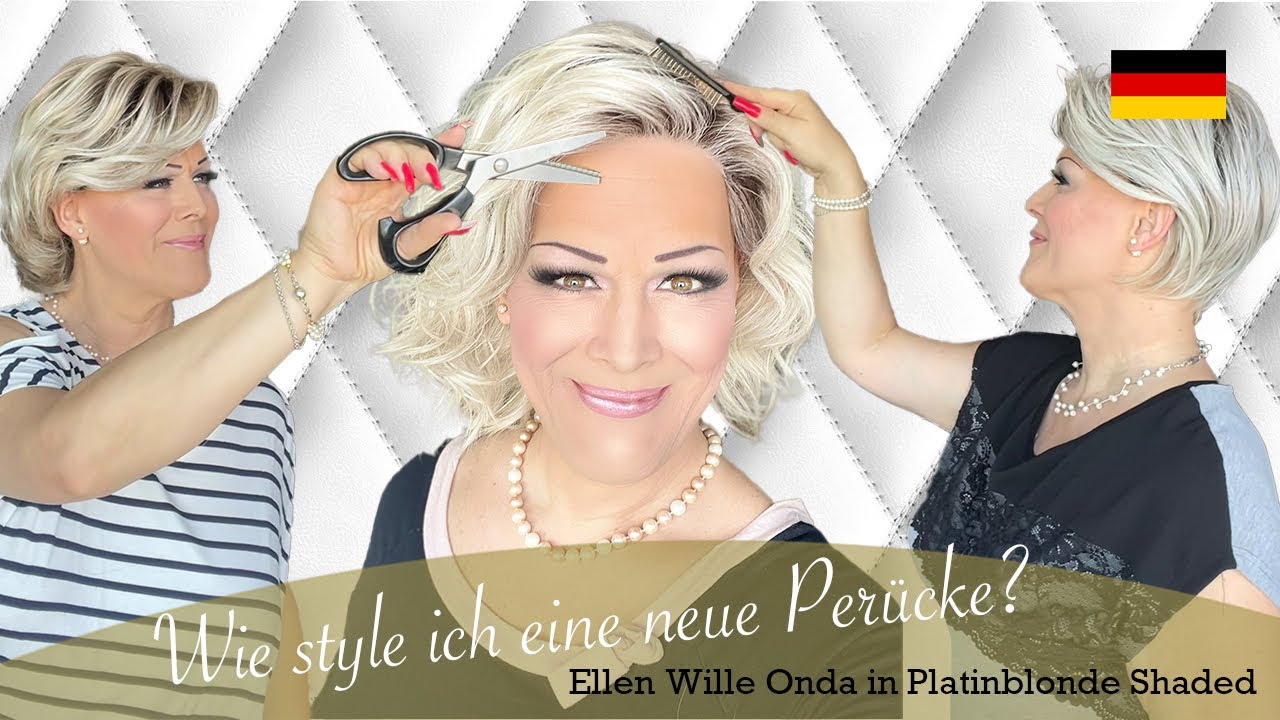 Wie style ich eine neue Perücke? Onda von Ellen Wille in Platinblonde Shaded (Tutorial und Review)