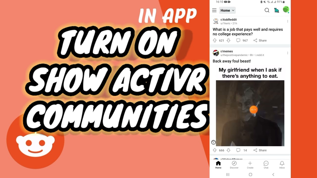 How To Turn On Show Active Communities On Reddit