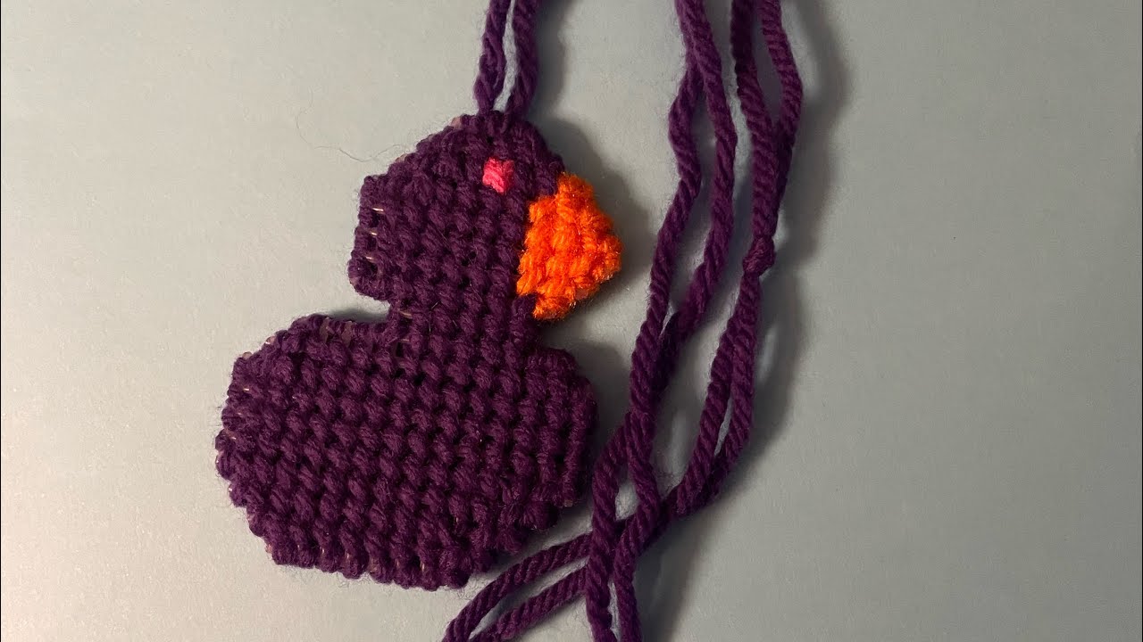 Plastic canvas duck for car decor, step by step guide 