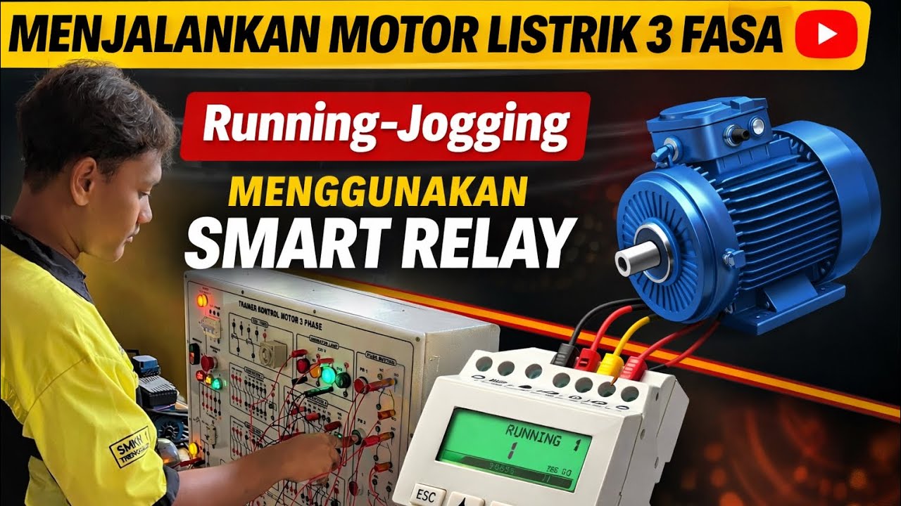 Menjalankan Motor Listrik 3 Fasa Running – Jogging Menggunakan Smart Relay