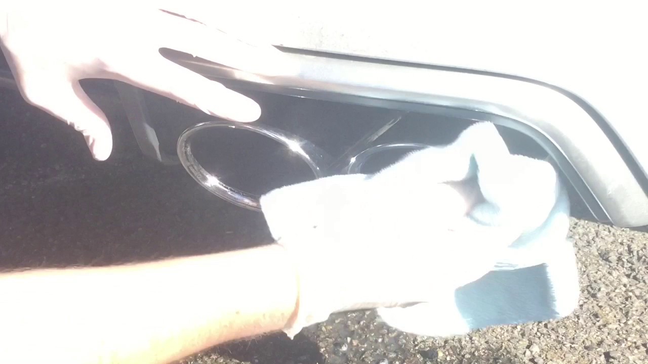 How To Clean And Polish Car Exhaust Tips On a Audi TTs