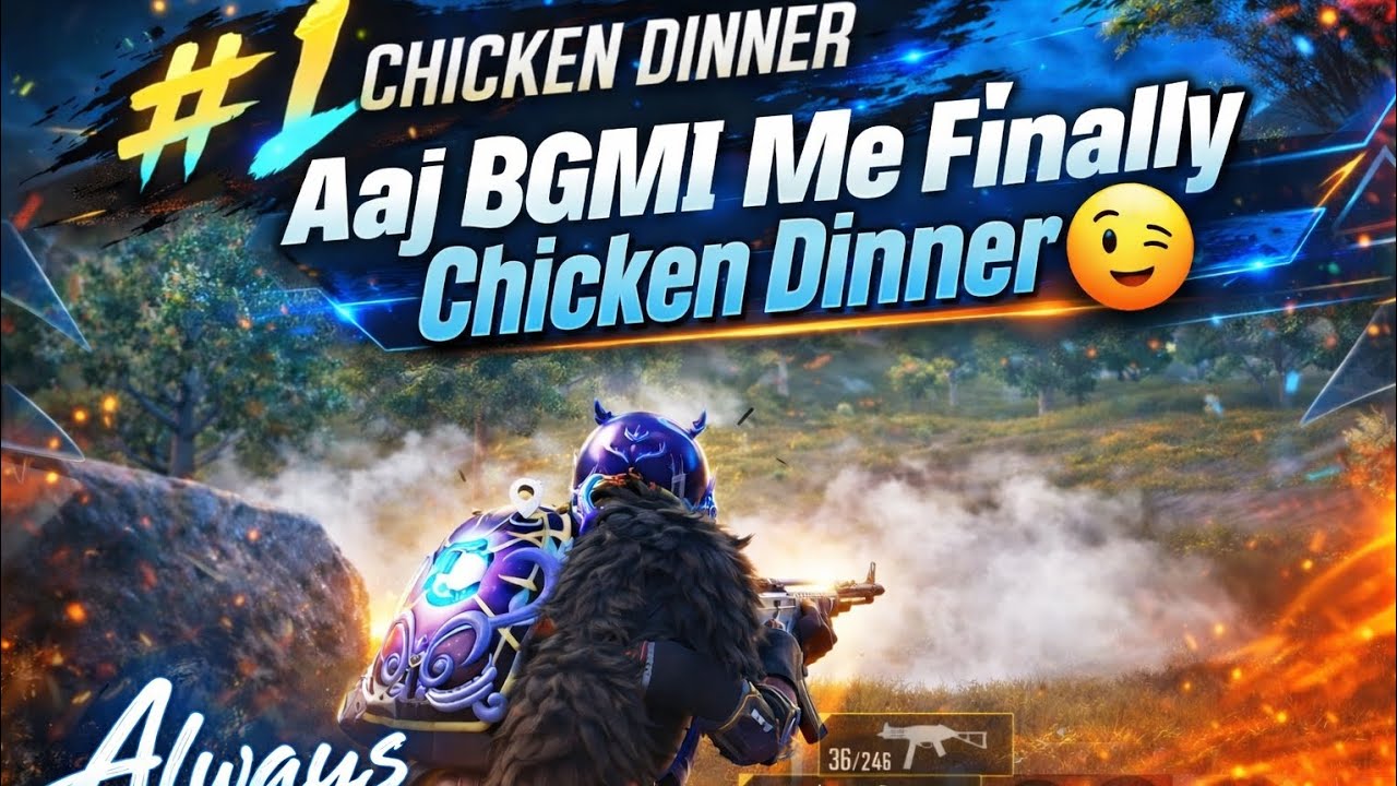 Aaj BGMI Me Finally Chicken Dinner😉