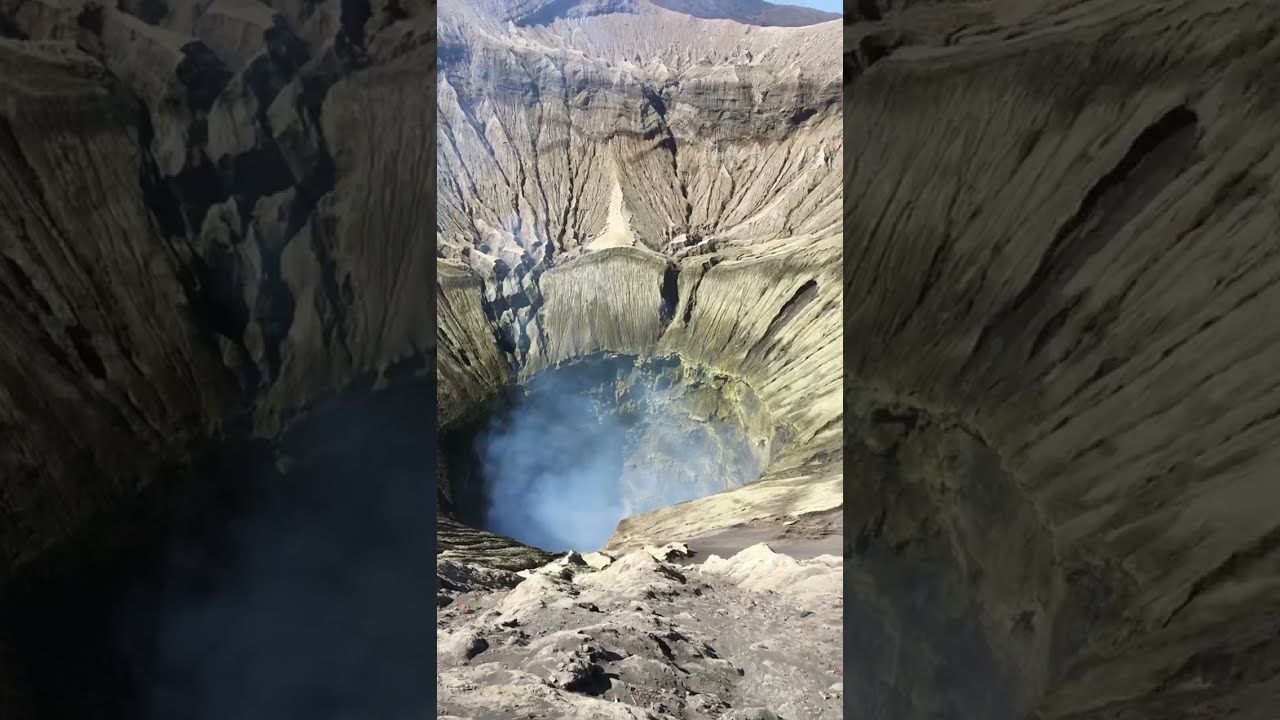 Inside a volcano crater #shorts