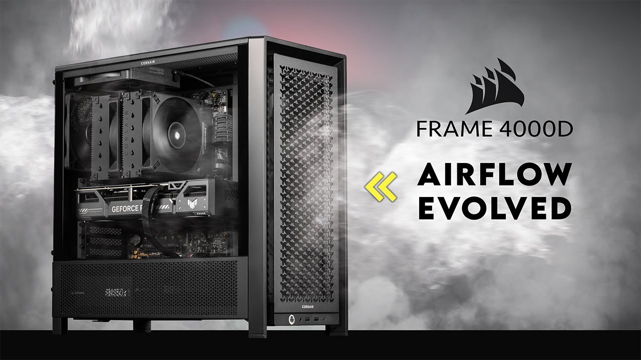 Corsair Frame 4000D: Huge Airflow, Low Cost! | RTX 5070 Blackout PC Build