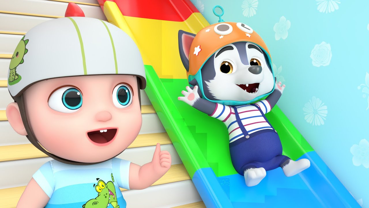 Aventura en el tobog&aacute;n de escaleras | Canciones Infantiles | Bebe Leo en Espa&ntilde;ol