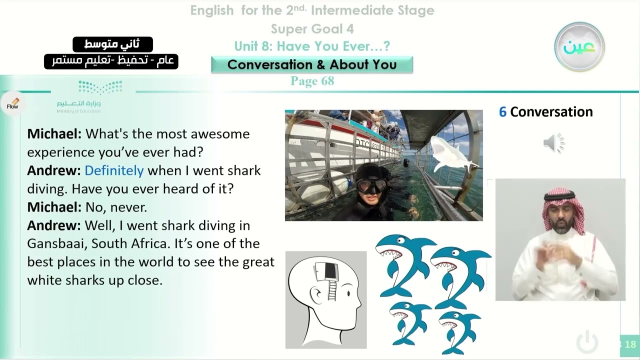 Have You Ever …...?6.Conversation7. About you - اللغة الإنجليزية - ثاني متوسط