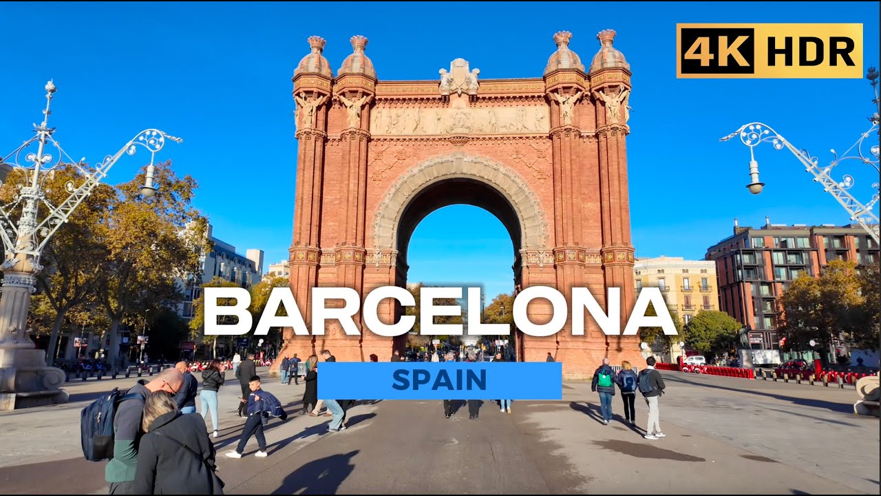 Arc de Triomf & Parc de la Ciutadella | Barcelona Winter 2025 | 4K