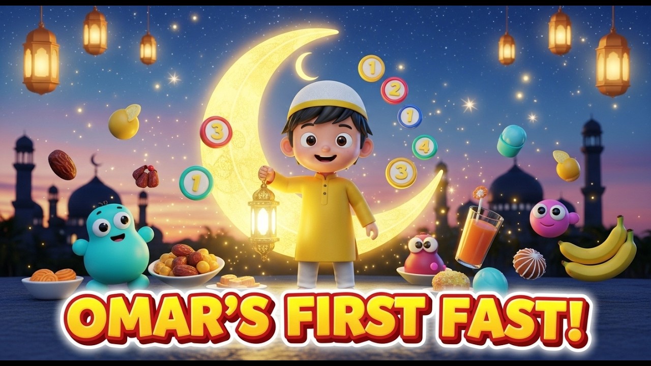 My First Fast – Omar’s Big Day 💛🌙 | Ramadan Fasting Story for Kids