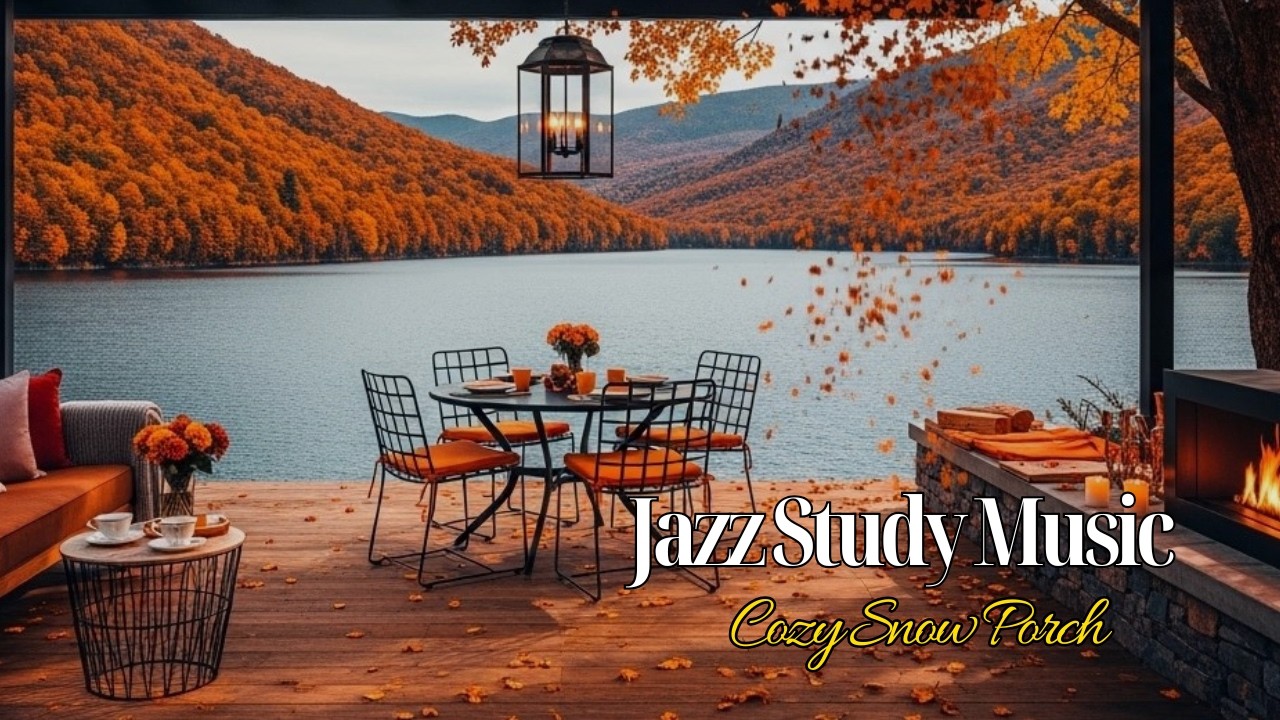 Jazz Study Music 2026 ⛄ Cozy Snow Porch Sounds for Focus, Work & Deep Sleep
