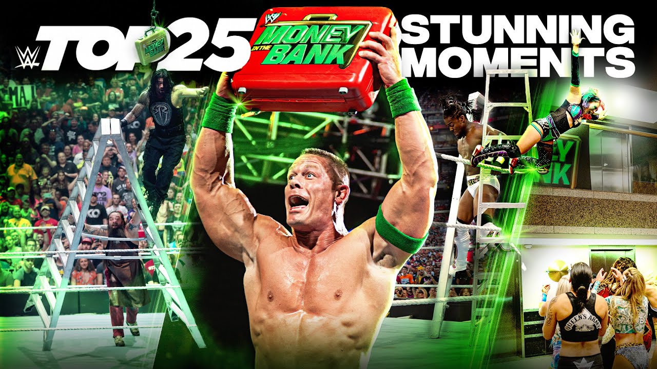 25 потрясающих моментов матча Money in the Bank Ladder Match: специальный выпуск WWE Top 10, 15 и...