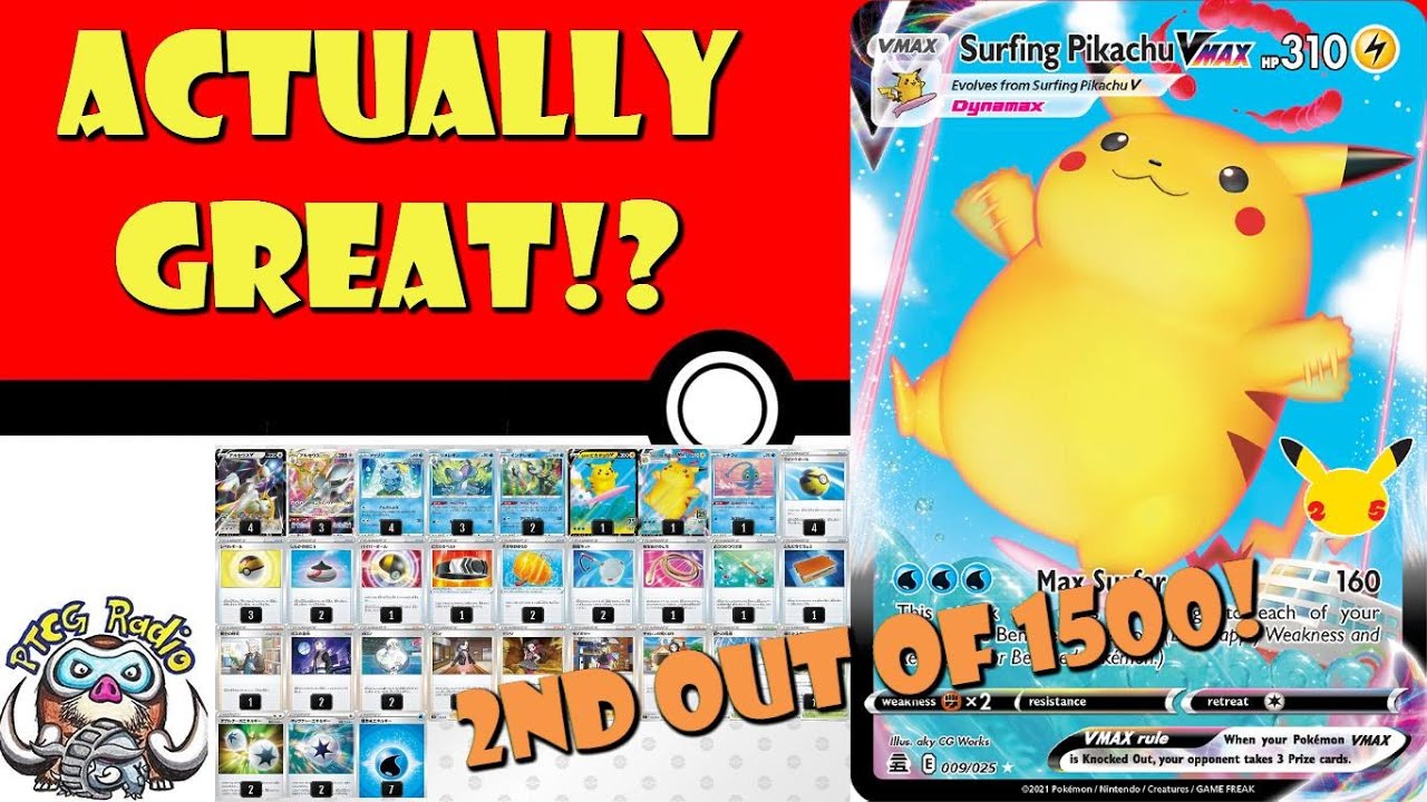 Wait!? Surfing Pikachu VMAX is Actually GREAT!? 2nd out of 1,500 Players! (Pok&eacute;mon TCG News)