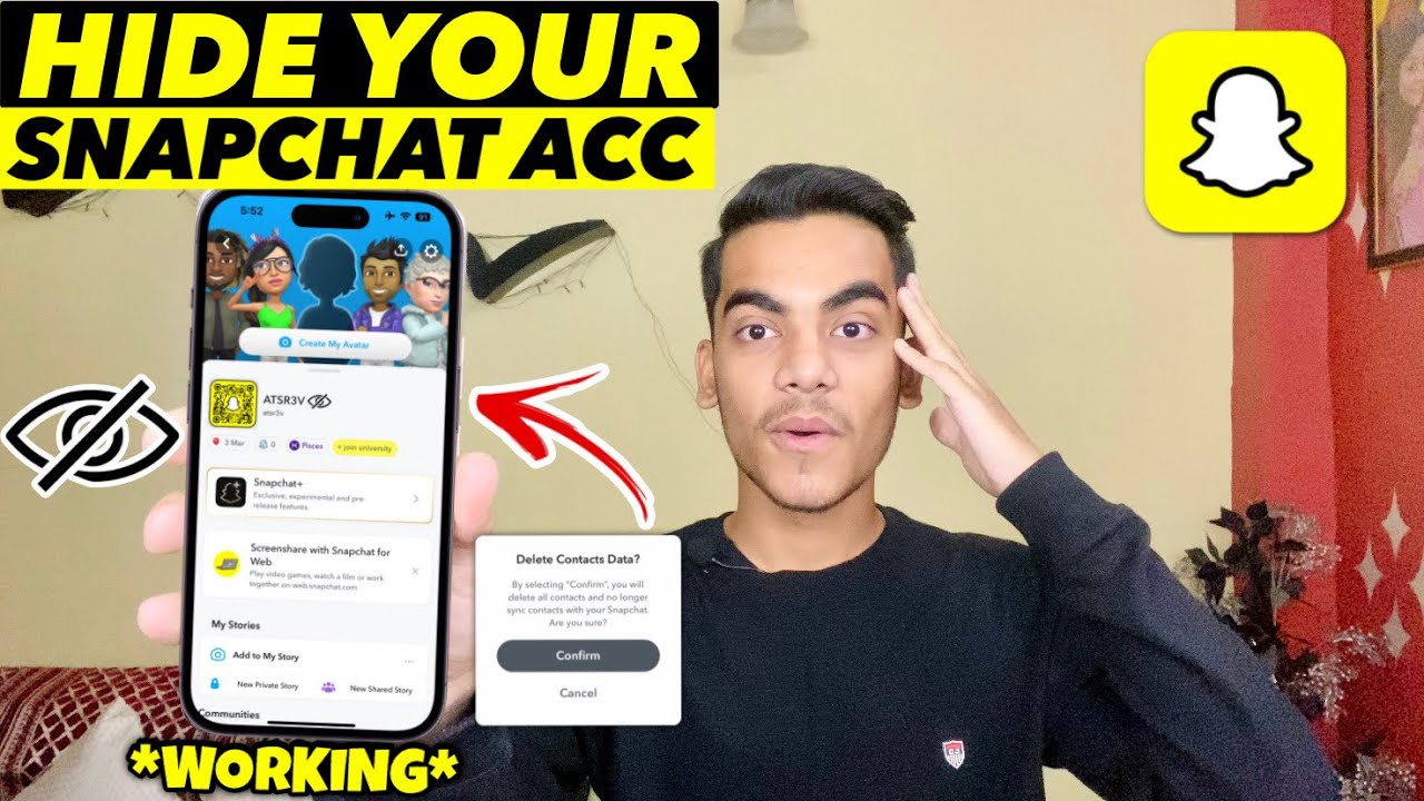 How To Hide Snapchat Account From Contacts | Snapchat Account Hide Kaise Kare |Hide Snapchat Profile