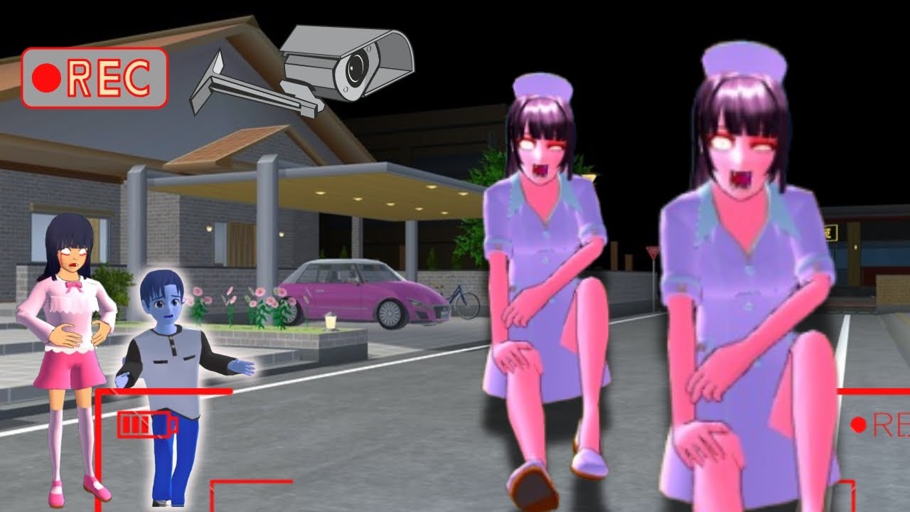 YUTA MIO PANIK CCTV MEREKAM ZOMBIE SUSTER NGESOT MENGEPUNG MEREKA DI DEPAN  #sakuraschoolsimulator