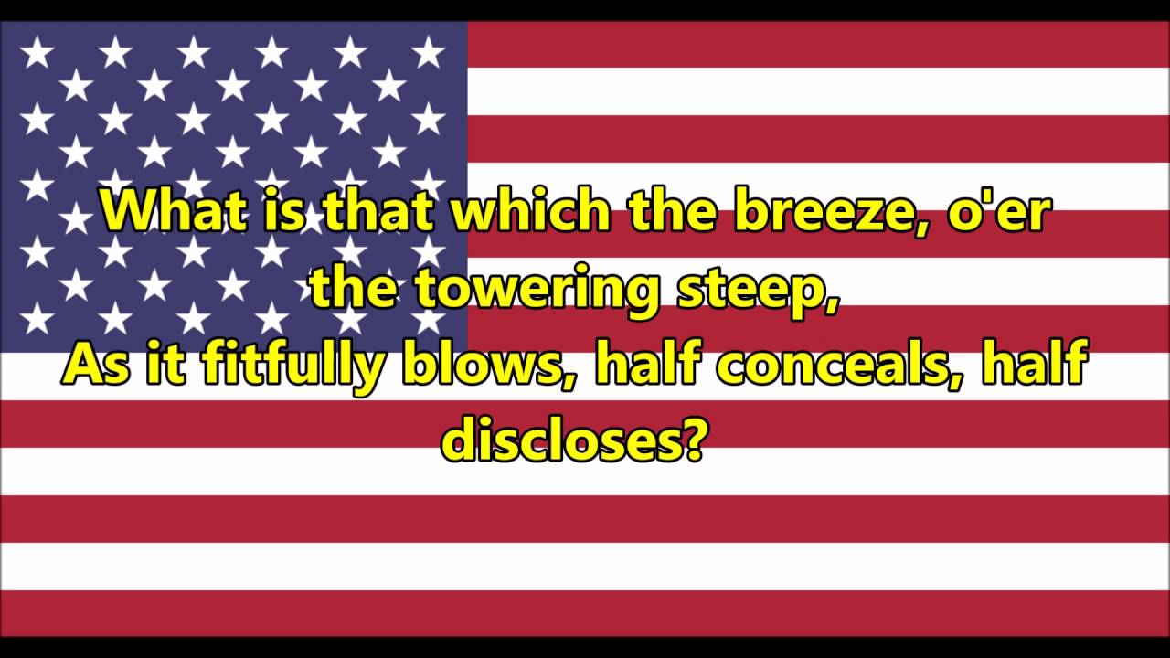National anthem of the United States of America (lyrics)