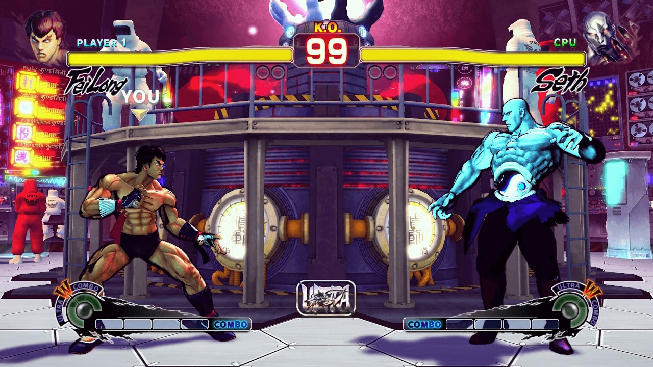 Feilong vs Seth (Hardest AI) - Ultra Street Fighter IV.