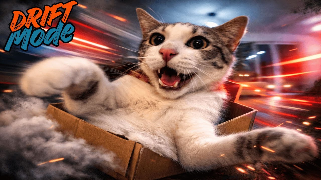 My cat went into Tokyo Drift Mode 🐾🔥 , POV: Pisica mea trăiește Tokyo Drift… în cutie 🐱🏎️