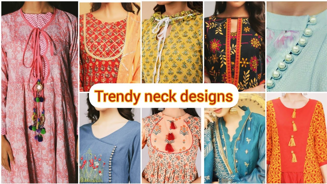Very Latest Kurti Neck Designs 2021/Round Neck/V neck/Ben Neck/Button Neck/Different Trendy Neckline