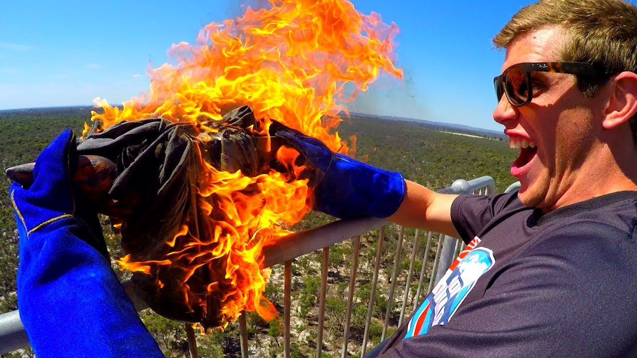 FIRE ANVIL Vs. DEODORANT CANS from 45 TOWER!!